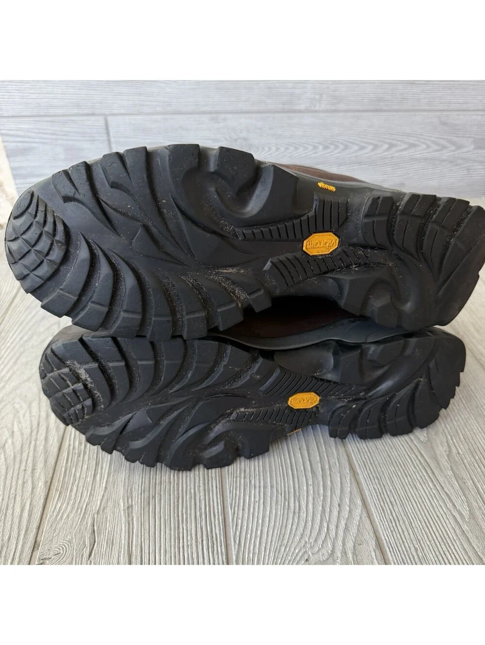 Vasque Mens Hiking Boots 12 Wide Gore-Tex Leather Vibram Waterproof Brown Trail